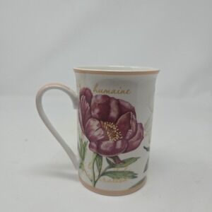 Kent Pottery Porcelain Pink Floral Mug 4" Coffee Tea Cup‎